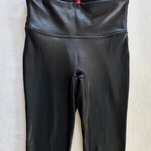 Spanx Faux Leather High Waist Black Leggings Size S